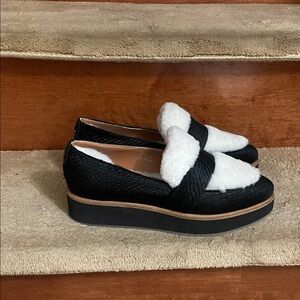 NWOT Australia Luxe Collective Black and Cream Shoes Platform